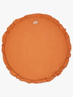 Petite Chérie Legetæppe Flæser Ø80, Rust (100% Linen)