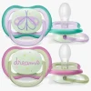 Philips Avent Ultra Air Night Sutter 2-Pak 0-6m, Grøn/Lilla