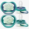 Philips Avent Ultra Air Night Sutter 2-Pak 6-18m, Grøn/Blå