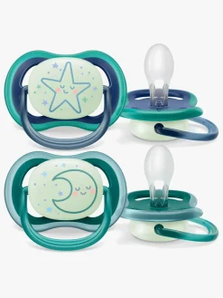 Philips Avent Ultra Air Night Sutter 2-Pak 6-18m, Grøn/Blå