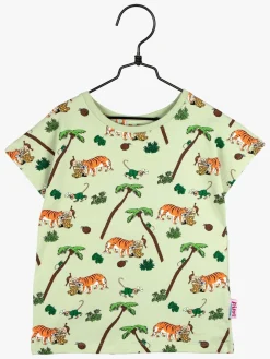 Pippi Langstrømpe Palm Tree T-Shirt, Grøn