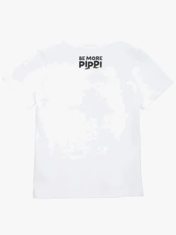 Pippi Langstrømpe  Stærk T-shirt, Hvid