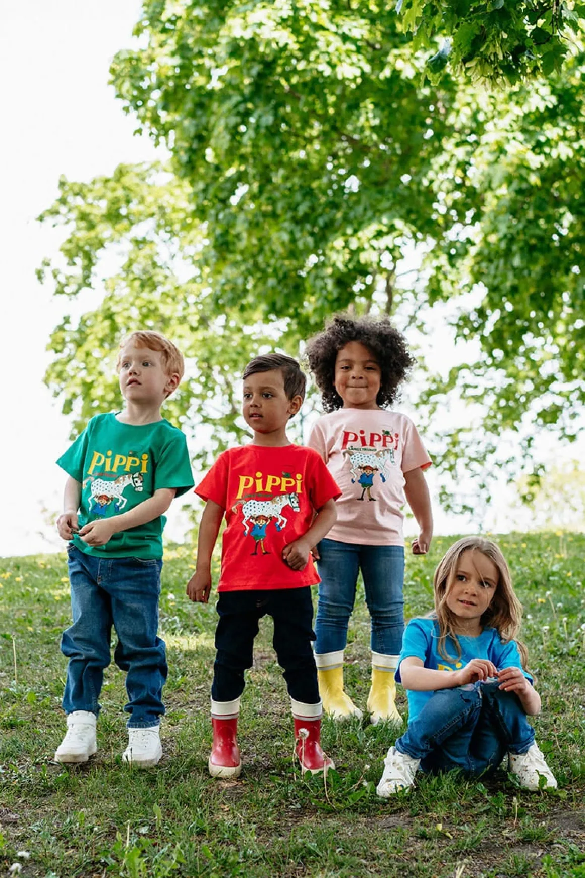 Pippi Langstrømpe T-shirt, Rød