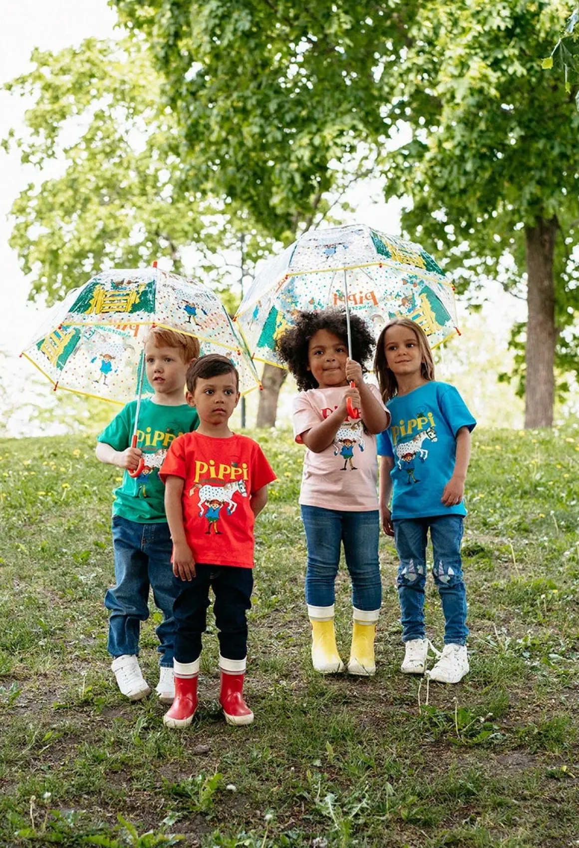 Pippi Langstrømpe T-shirt, Rød