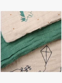 Pippi Tæpper/ Stofbleer i Musselin 6-Pak, Deep Lichen Green