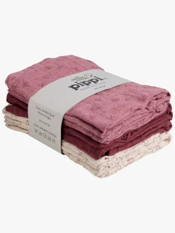 Pippi Tæpper/ Stofbleer i Musselin 6-Pak, Old Rose