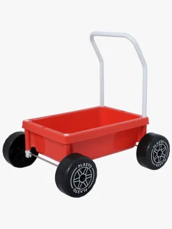 Plasto Gåvogn med Lydsvag Hjul, Rød