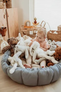 Play&Go Organic Bloom Legetæppe, Dusty Blue