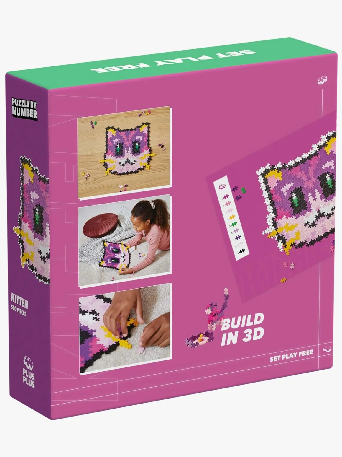 Plus-Plus Puzzle By Number Byggesæt Kattekilling 500 Dele