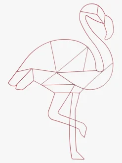 POPP Vægdekoration Flamingo, Rød