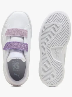 Puma Smash 3.0 Glitter Velcro V PS Sneakers, Hvid