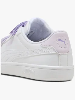 Puma Smash 3.0 Glitter Velcro V PS Sneakers, Hvid