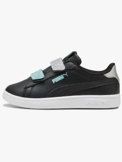 Puma Smash 3.0 Glitter Velcro V PS Sneakers, Sort