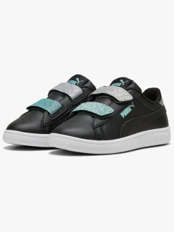 Puma Smash 3.0 Glitter Velcro V PS Sneakers, Sort