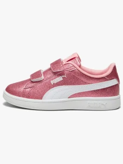 Puma Smash 3.0 Glitz Glam V PS Sneakers, Peach Smoothie/White
