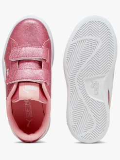 Puma Smash 3.0 Glitz Glam V PS Sneakers, Peach Smoothie/White