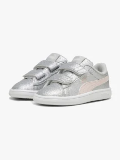 Puma Smash 3.0 Glitz Glam V Infant Sneakers, Glacial Gray/Frosty Pink