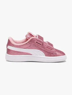 Puma Smash 3.0 Glitz Glam V Infant Sneakers, Peach Smoothie/White