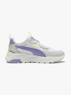 Puma Trinity Lite Jr Sneakers, White/Lavender Alert/Glacial Gray