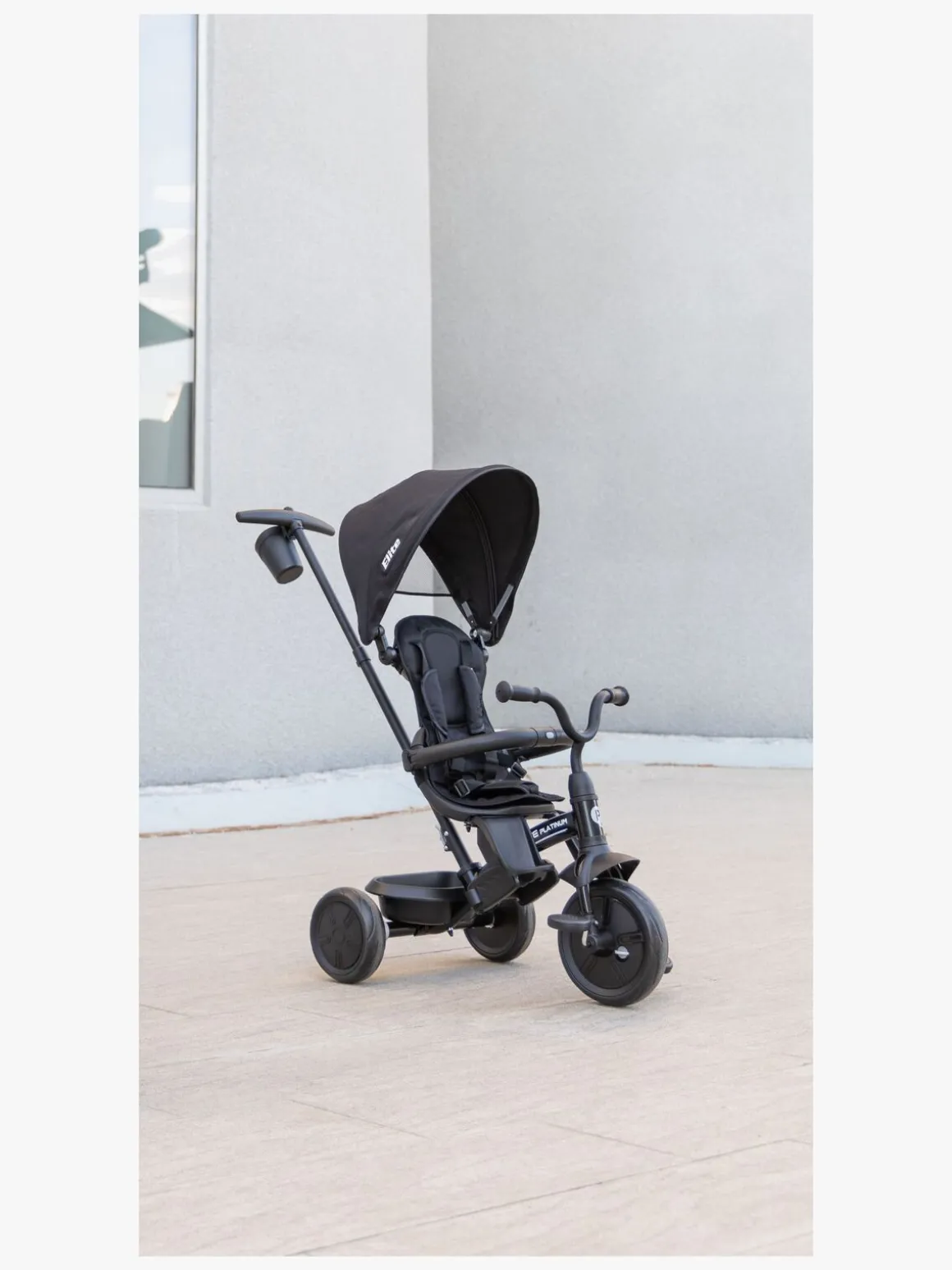 QPlay Elite Platinum Trehjulet Cykel, Sort