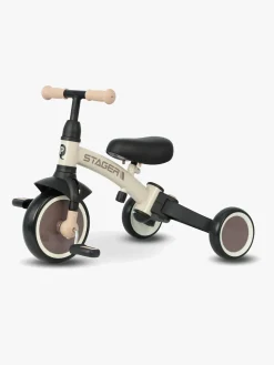 QPlay Stager 3-i-1 Transformerbar Trehjulet Cykel, Brun