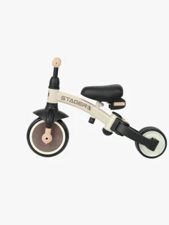 QPlay Stager 3-i-1 Transformerbar Trehjulet Cykel, Brun