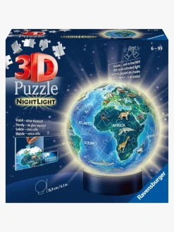 Ravensburger 3D Puslespil Globus Dyr, Natlampe 72 Brikker