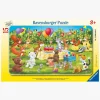 Ravensburger Rammepuslespil Dyrenes Fødselsdagsfest 15 Brikker