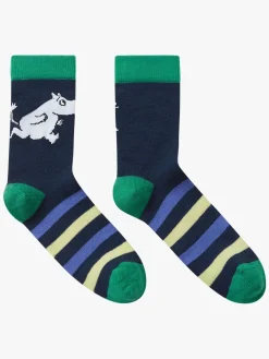 Reima Mumitroldene  Stribede Strømper Merinomix, Navy