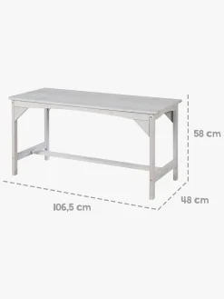 Roba Børn Picnicbord Set til 4 Deluxe med Parasol & Hynder, Grå