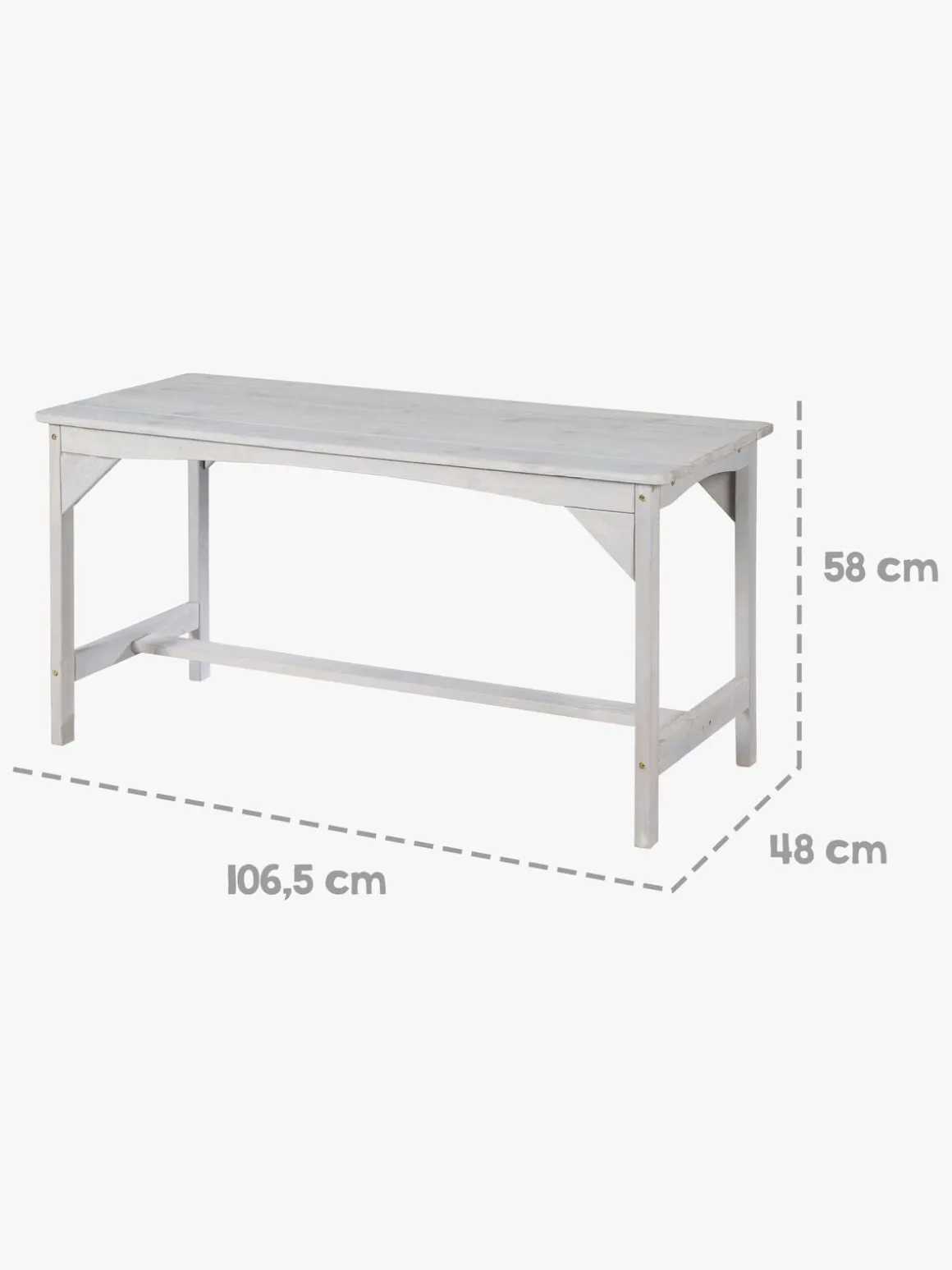 Roba Børn Picnicbord Set til 4 Deluxe med Parasol & Hynder, Grå