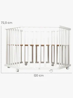 Roba Hexagon Kravlegård med Hjul & Sengehest, Adam & Owl White