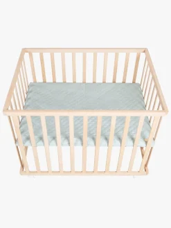 Roba Style Kravlegård med Hjul, Wood & Green