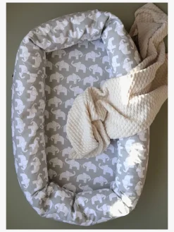 Rätt Start Elefant Babynest, Grå