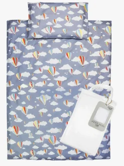 Rätt Start Sengesæt Vogn 70x80 Luftballon 3 Dele, Midnatsblå