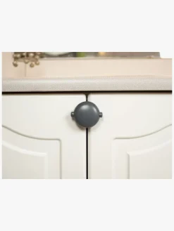 Safe & Care Selvklæbende Dobbelt Skabslås, Grå