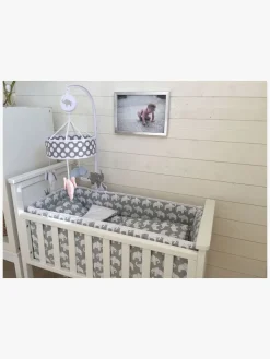 Sengesæt Tremmeseng Elefant 100x130, Grå