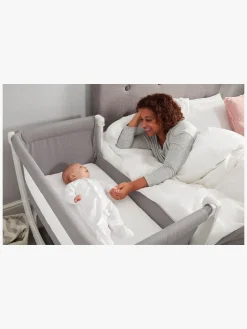 Shnuggle Air Bedside Crib, Dove Grey