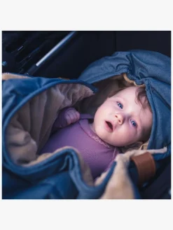 Sleepbag Mini Vinterkørepose, Grey Mélange/Brown