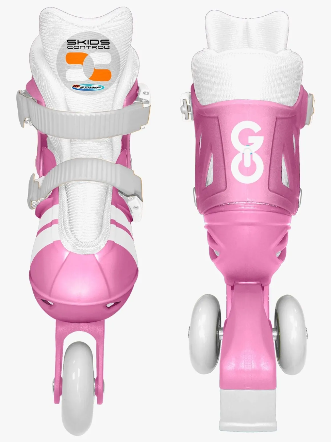 Stamp Skids Control Justerbar 2-i-1 Inliners Størrelse 27-30, Lyserød/Grå