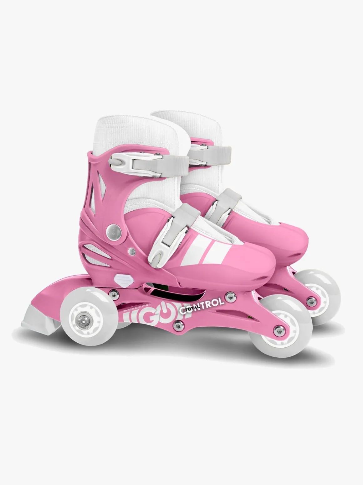 Stamp Skids Control Justerbar 2-i-1 Inliners Størrelse 27-30, Lyserød/Grå