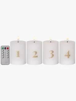 Star Trading LED Bloklys 4-pak, Flamme Advent