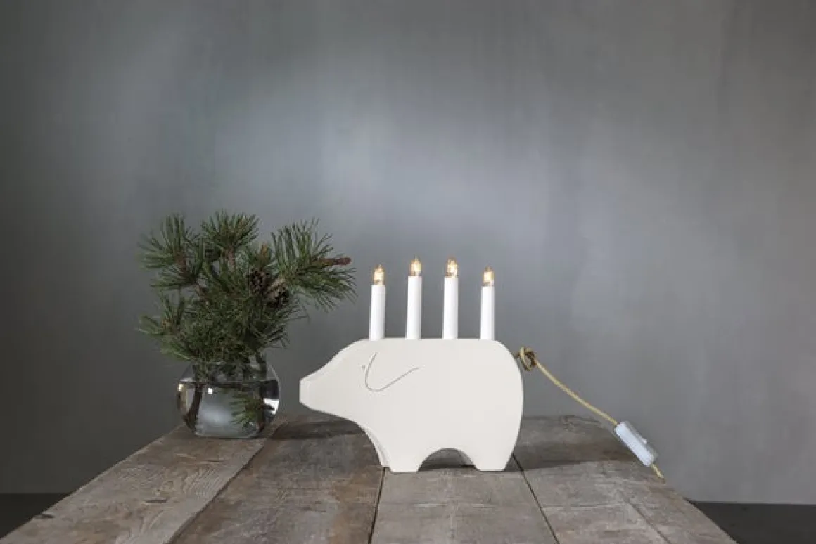 Star Trading Lysestage Gry, Hvid