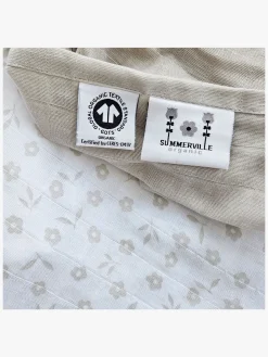 Summerville Organic Tæppe/ Stofble i Musselin 2-pak Øko, Petal/Silver Grey