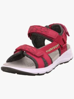 Superfit Criss Cross Sandaler, Rød/Grøn