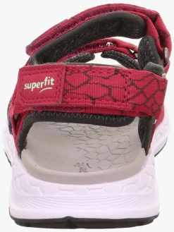 Superfit Criss Cross Sandaler, Rød/Grøn