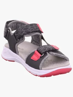 Superfit Criss Cross Sandaler, Grey/Pink