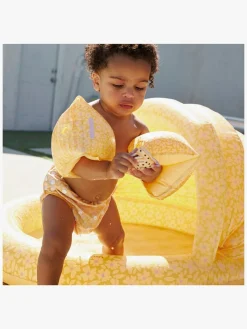 Swim Essentials Badebassin med Solbeskyttelse 100 cm, Florish Yellow