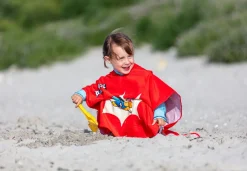 Swimpy Bamse Verdens Stærkeste Bjørn Stranden Badeponcho, Rød