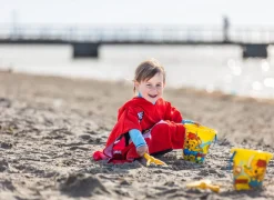 Swimpy Bamse Verdens Stærkeste Bjørn Stranden Badeponcho, Rød